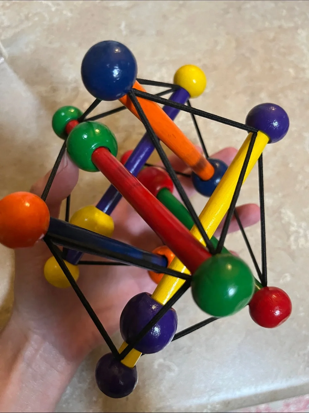 Skwish the manhattan toy company Wooden Activity Toy - Multicolor Sensory Ball